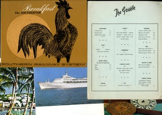 Item #048585 Collection of mid century Transit Menus: Ships, Rail. 12 menus