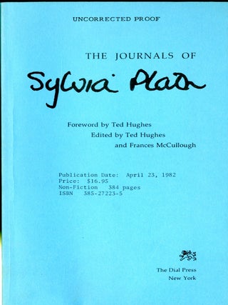 Item #048613 The Journals of Sylvia Plath. Sylvia Plath, Frances Mccullough Ted Hughes