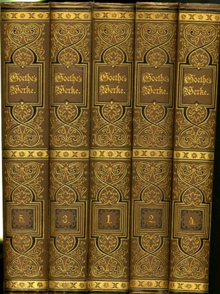 Item #048636 Goethes Werke. Illustrirt von ersten deutschen Künstlern. Band 1-5. J. W Goethe