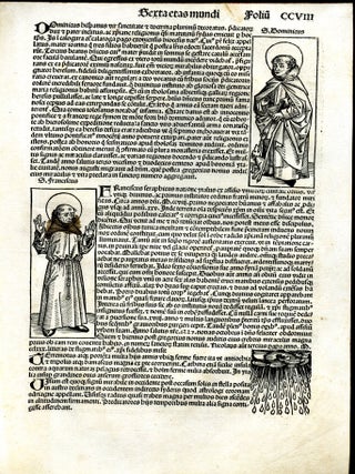 Item #048649 Liber Chronicarum (Book of Chronicles). Nuremberg Chronicle, single leaf. Hartmann...