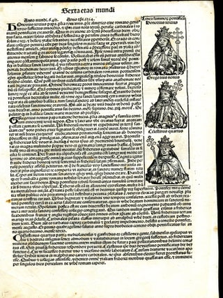 Liber Chronicarum (Book of Chronicles). Nuremberg Chronicle, single leaf