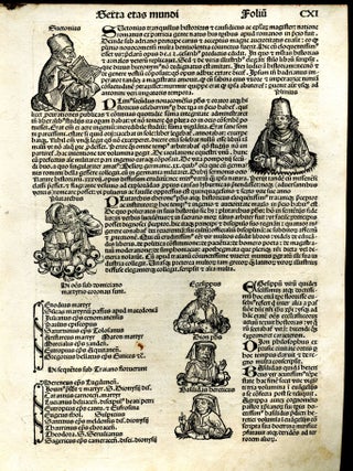 Item #048650 Liber Chronicarum (Book of Chronicles). Nuremberg Chronicle, single leaf. Hartmann...