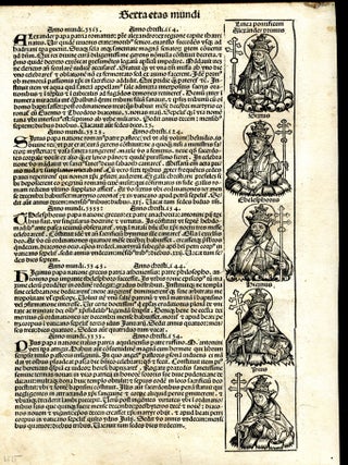 Liber Chronicarum (Book of Chronicles). Nuremberg Chronicle, single leaf