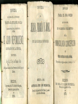 Item #048672 Five Mexican Religious Chapbooks with Engravings published by Murguia: Devocio Para...