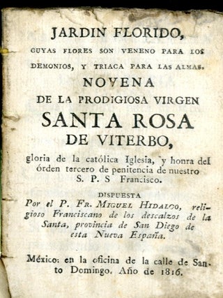 Item #048675 Jardin Florido Cuyas Flores Veneno Para los Demonios, y Triaca para las Almas,...