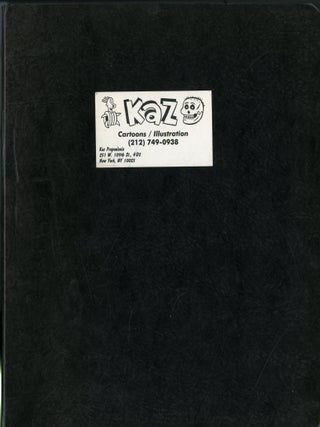 Item #049181 Kaz Cartoons/Illustration pitch folder. Kaz Prapuolenis