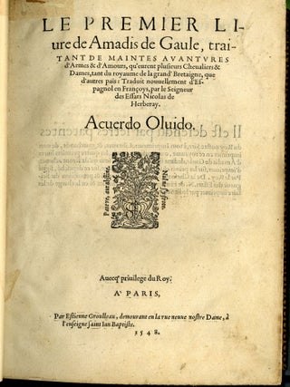 Le Premier (-quatriesme) livre de Amadis de Gaule
