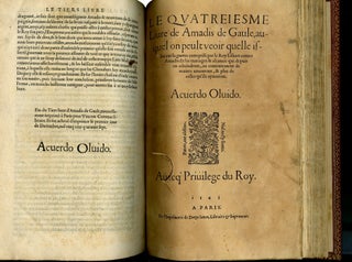 Le Premier (-quatriesme) livre de Amadis de Gaule