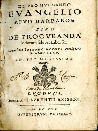De promulgando Evangelio apud barbaros, sive De procuranda Indorum salute libri sex