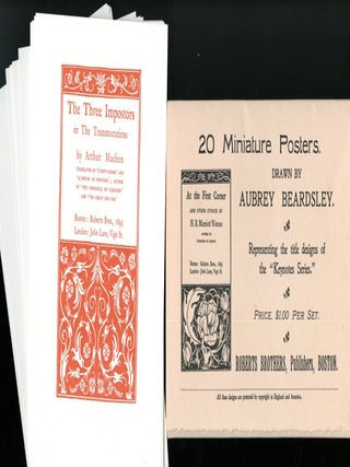 Item #049468 20 Miniature Posters drawn by Aubrey Beardsley - Representing the title designs of...