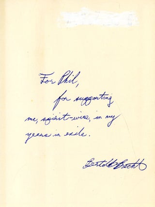 Brecht in Exile