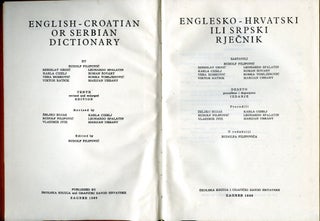 English - Croatian or Serbian Dictionary. Englesko - Hrvatski ili Srpski Rjecnik. .