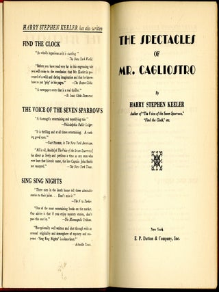 The Spectacles of Mr. Cagliostro