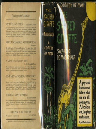 Item #049701 The Sacred Giraffe: Being the Second Volume of the Posthumous Works of Julio...