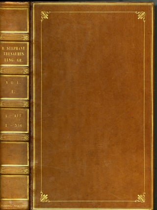 Thesaurus Graecae Linguae: Editio Nova Auctior et Emendatior