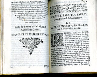 Directorio Para Informaciones de los Pretendientes de el Santo Habito de N. Seraphico P.S. Francisco, en que hallaran los padres comissarios de ellas todo lo necessario para una perfecta informacion