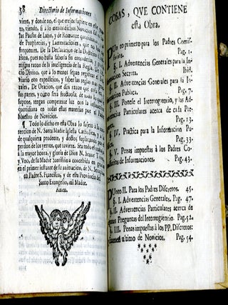 Directorio Para Informaciones de los Pretendientes de el Santo Habito de N. Seraphico P.S. Francisco, en que hallaran los padres comissarios de ellas todo lo necessario para una perfecta informacion