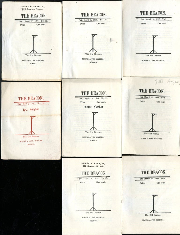 Item #049738 The Beacon 8 issues, Boston 1895 [amateur journalism]. James B. Ayer, M. B. Stone.