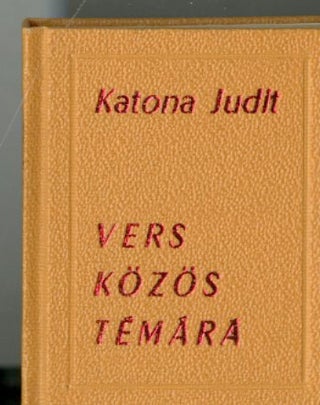 Item #2000134 Vers Kozos Temara [Poem Illustrated with Woodcuts]. Katona Judit