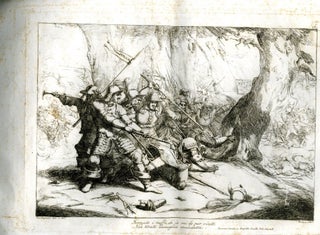 Eight Engravings Depicting Scenes from La Secchia Rapita (The Bucket Kidnapped, 6 engravings) by Alessandro Tassoni (1565-1635) & Gerusalemme Liberata (Jerusalem Delivered) by Torquato Tasso