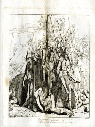 Eight Engravings Depicting Scenes from La Secchia Rapita (The Bucket Kidnapped, 6 engravings) by Alessandro Tassoni (1565-1635) & Gerusalemme Liberata (Jerusalem Delivered) by Torquato Tasso