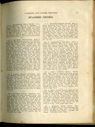 Los Angeles Times Cook Book No. 2, One Thousand Toothsome Cooking and Other Recipes, Including Seventy-nine Old-Time California, Spanish and Mexican Dishes, Recipes of Famous Pioneer Family Settlers