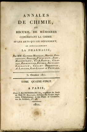 Item #CAT000107 Suite de la Notice Historique et Chronologique de la Matiere Sucrante [in Annales...