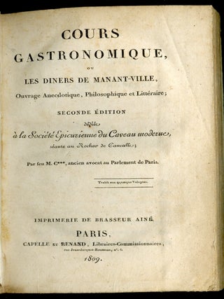 Cours Gastronomique, ou Les Diners de Manant-Ville