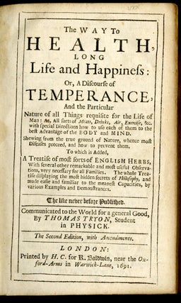 The Way to Health, Long Life and Happiness; or, A Discourse of Temperance
