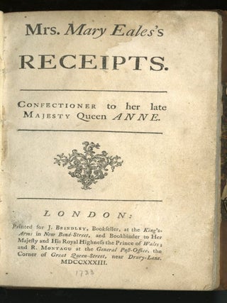 Mrs. Mary Eales's Receipts