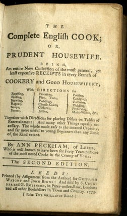 The Complete English Cook or Prudent Housewife