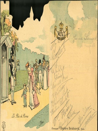 Item #CAT000454 Archive of Signed Menus late mid to late 20th century. anon