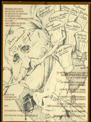 Archive of Signed Menus late mid to late 20th century