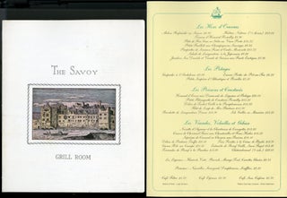 Collection of Mid Century Menus and Related Correspondence - Most from the Savoy London