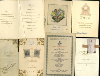 Large Archive of Menus and Related Documents from Europe, late 19th and Late 20th Century