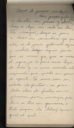 Mexican Manuscript Cookbook ca 1940