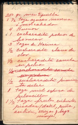 Item #CAT000478 Mid Century Mexican Manuscript Cookbook. anon
