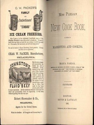 Choice Receipts and Specimen Pages from Miss Parloa's New Cook-Book