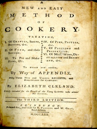 A New and Easy Method of Cookery