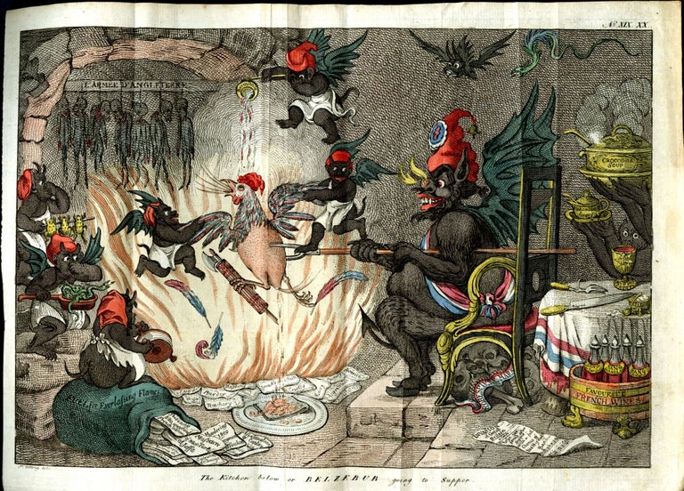 Item #CAT000651 The kitchen below or: Beelzebub going to supper. Gillray James.