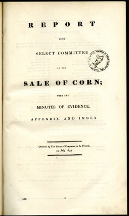Report from Select Committee on the Sale of Corn