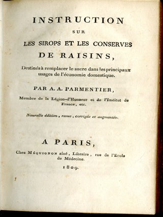 Instruction sur les Sirops et les Conserves de Raisins