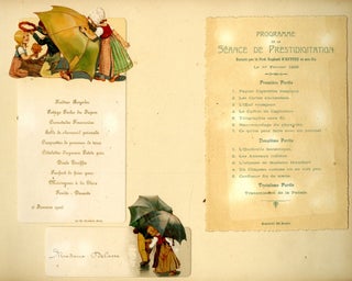 Item #CAT000681 Menu scrapbook, Belgian 1906-1922. Madame Ambroise Delacre