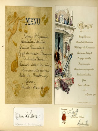 Menu scrapbook, Belgian 1906-1922