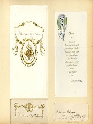 Menu scrapbook, Belgian 1906-1922