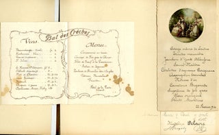 Menu scrapbook, Belgian 1906-1922