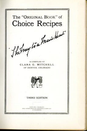 Item #CAT000696 The "Original Book" of Choice Recipes: "The Way to a Man's Heart" Michell Clara