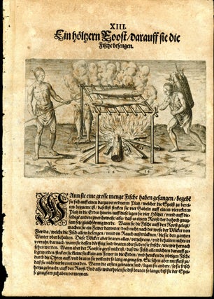 Item #CAT000714 Engraving from a German Language Edition of Hans Staden's Voyages [ca. 1591 from...