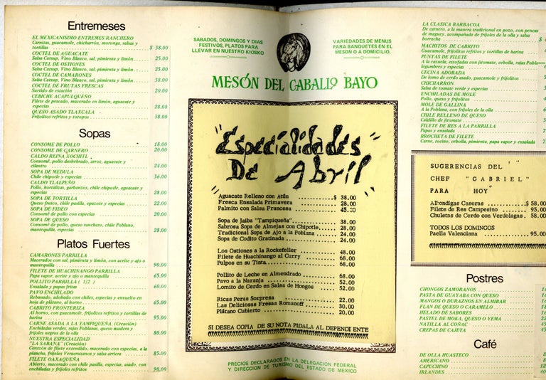Item #CAT000767 Collection of Mexican Menus (18).