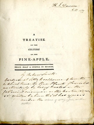 A Treatise on the Culture of the Pine-Apple